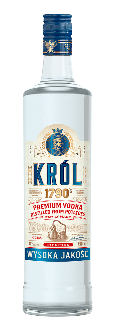 The best Polish gluten free vodka in the «Krol» buy Brand list, price, potato 100% USA: online, 